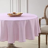 Laura Ashley Decorative Tablecloth, Wrinkle and Stain Resistant, Spillproof Water Repellant, Easy Care Washable Polyester Fabric for Dining, Kitchen, Holiday and Party, 70