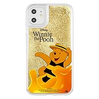 Inglem iPhone 11 Case, iPhone XR Cover, Winnie the Pooh, Glitter, Flows Glitter, Shockproof, Shock Absorption, PC TPU Soft Hybrid, Cute, Stylish, Winnie the Pooh / HUNNY _01