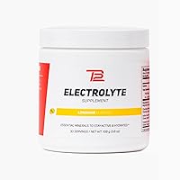 TB12 Electrolyte Supplement Powder for Fast Hydration by Tom Brady - Natural, Easy to Mix Powder. Low Sugar, Low Calorie, Vegan. Magnesium, Sodium, Potassium, Zinc. 30 Serving Jar, Lemonade Flavor