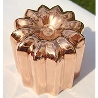 Set of four tinned Copper Canele molds from Bordeaux 2.1 inch