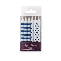 12-Pack Party Candles, Navy Blue