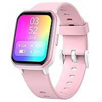 Kids Smart Watch for Girls,IP68 Waterproof Kids Fitness Tracker Watch with 1.5 Inch DIY Face,Heart Rate Sleep Monitor,19 Sport Modes,Calories Counter,Alarm Clock,Great Gifts for Children 6+ (Pink)