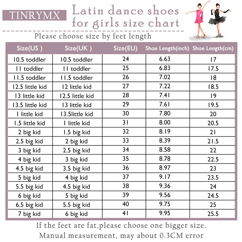 TINRYMX Girls&Women Latin Dance Shoes Ballroom Salsa Tango Professional Performance Practice Dance Shoes,Model-EM-PMTL