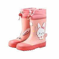 Luxury Booties Children's Rain Shoes Boys and Girls Water Shoes Baby Rain Boots Water Boots in Large and Small Children Toddlers Children with Elastic Cord 9 Month Boots Boy