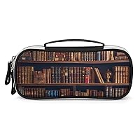 Book Room Library PU Leather Pencil Cases Pencil Pouch Pen Bag Pouch Bag Travel Makeup Bag Organizer Case