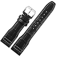 22mm The Top Leather Watch Band for IWC IW326201 / IW377701 Big Pilot Series Genuine Leather Watch Strap (Color : Beige, Size : 22mm)