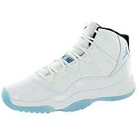 Jordan Nike Kids Air 11 Retro Bg White/Legend Blue/Black Basketball Shoe 4 Kids US