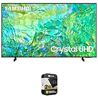 Samsung Crystal UHD LED 4K Smart TV Bundle with 2 YR CPS Enhanced Protection Pack (2024 Model) (2023, 55 Inch)