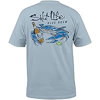 Men's Blue Brew Crab Short Sleeve Classic Fit Shirt