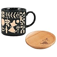Yamaka Shoten Moomin MM6303-11C Mug, Wooden Coaster Included, Green, Capacity: Approx. 11.8 fl oz (350 ml), Moomin Goods, Scandinavian, Mother's Day, Gift, Tableware, Gift, Wedding Gift, Made in Japan