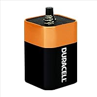 Duracell Coppertop 6V 908 Alkaline Lantern Battery with Spring Terminals, 1 Count Pack, 6-Volt Battery with Long-lasting Power for Household and Office Devices