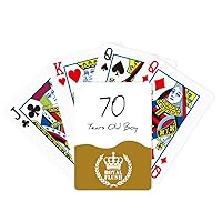 70 Years Old Boy Age Old Art Deco Gift Fashion Royal Flush Poker Playing Card Gift Game
