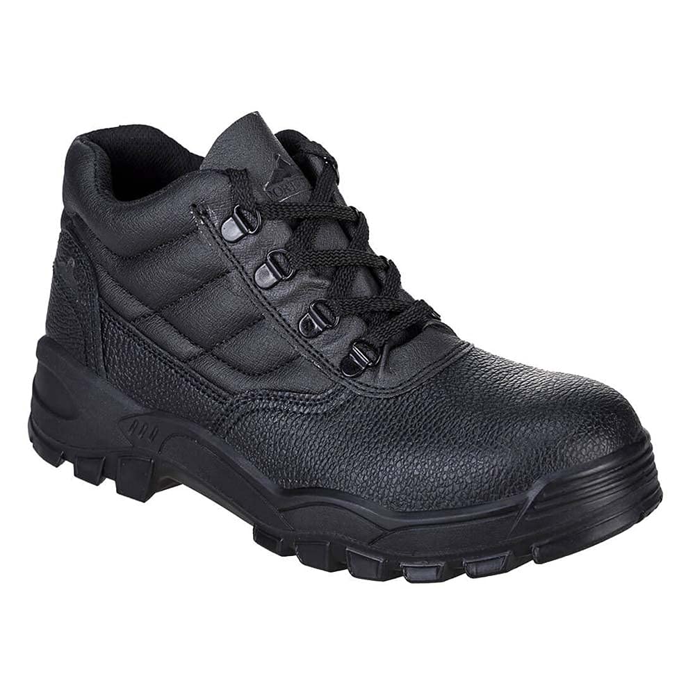 Portwest FW10 Comfort Slip Resistant Steelite Protector Safety Steel Toe Safety Boots S1P Black, 51