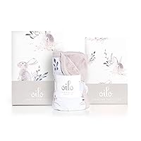 Oilo changing pad cover bundle for baby | Universal tray table mat | Cozy, soft & waterproof diaper change mattress, blanket & crib sheet | For Infant/toddler | Newborn nursery collection | Cottontail