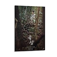 Movie Poster Korean Horror Movie The Wailing Modern Canvas Print (5) Canvas Painting Posters And Prints Wall Art Pictures for Living Room Bedroom Decor 08x12inch(20x30cm) Frame-style-3