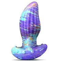 Anal Plug Butt Plug with Safe T-Shaped Base Mixed-Color Silicone Prostate Massager Dilator Sex Toy for Women Men Masturbation (S)