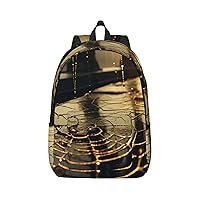 Net On Bridge Backpack Canvas Lightweight Laptop Bag Casual Daypack For Travel Busines Women