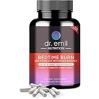 DR. EMIL NUTRITION Bedtime Burn - PM Burner & Sleep Aid - Stimulant-Free - for Women and Men, 30 Day Supply