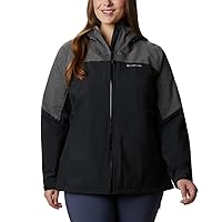Columbia Women's Evolution Valley II Jacket, Waterproof & Breathable, Small, Black/Charcoal Heather
