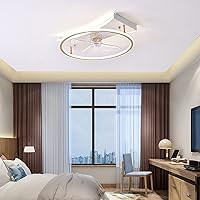 Ceiling Fans, Lounge Ceiling Fan Childs Modern Ceiling Fan with Lighting Ceiling Fans with Lamps Led Ceiling Fan with Lighting Ceiling Fans with Lights and Remote Mute/White
