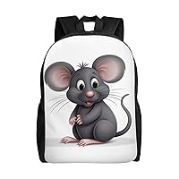 Grey rat Backpack For Women Men Travel Laptop Backpack Rucksack Casual Daypack Lightweight Travel Bag