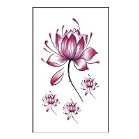 10 Pcs Of Small Fresh Lotus Lotus Realistic Tattoo Stickers Waterproof Temporary Tattoo Stickers To Cover Scars