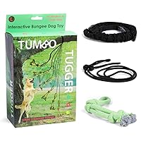 Tugger - Dog Tree Hanging Bungee Tug Toy for Exercise - Outdoor Play Cord & Tether Tug - Tree Tugger Spring Pole Rope Dog Toy - Dog Playground for Backyard - Tugger Chew Rope Toy
