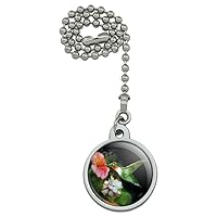 GRAPHICS & MORE Ruby's Hummingbird Flower Garden Ceiling Fan and Light Pull Chain
