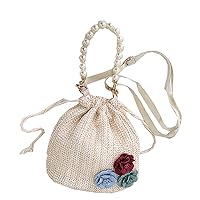 Straw Crossbody Handbags,Women’s Top Handle handbag Summer Beach Purse Shoulder Bag