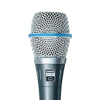 Shure BETA 87C Studio Grade Vocal Microphone with Built-in Pop Filter - Single Element Cardioid Condenser Mic with A25D Mic Clip and Storage Bag, Ideal for Studio Recording and Live Performances