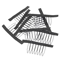 30 Pcs Wig Clips Wig Combs to Secure Wig 7-teeth Wig Comb for Making Wig Caps Clips for Hairpiece Caps Wig Accessories Tools (Black)