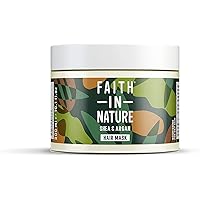 Faith in Nature Natural Shea & Argan Hair Mask, Nourishing, Vegan & Cruelty Free, Parabens and SLS Free, For Dry Hair, 300ml