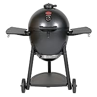 AKORN® Kamado Charcoal Grill and Smoker with Cast Iron Grates, Warming Rack and Locking Lid with 445 Cooking Square Inches in Graphite, Model E16620