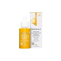 DERMA E Vitamin C 10% Multi-Acid Radiance Liquid Peel – Exfoliating and Brightening Skin Care Treatment with Niacinamide, Lactic Acid and Bromelain – For Uneven Tone and Discoloration, 1 Fl Oz