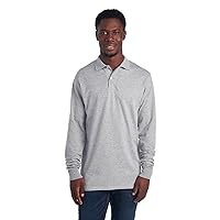 Jerzees Men's Long Sleeve Polo Shirts, SpotShield Stain Resistant, Sizes S-2X