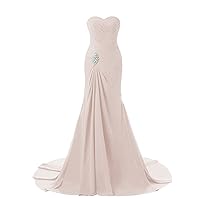 Lily Weddding Womens Sweetheart Mermaid Prom Bridesmaid Dresses 2020 Long Formal Evening Ball Gowns FED00302 Nude Pink Size18 Plus