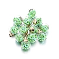 10Pcs/Lot 16mm Transparent Glass Ball Charms Star Sequins Pendants for DIY Earrings Necklace Jewelry Making Accessories