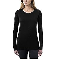 Ladies’ Crewneck Sweater (Black, X-Large)