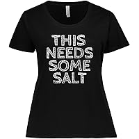 inktastic This Needs Some Salt- Funny Food Criticism Women's Plus Size T-Shirt