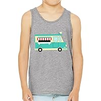 Food Truck Kids' Jersey Tank - Car Themed Sleeveless T-Shirt - Illustration Kids' Tank Top