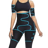 RESHE 4 in 1 High Waist Arm and Thigh Wast Trainer for Women, Sweat Band Waist Trimmer Plus Size
