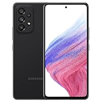 Samsung Galaxy A53 5G A Series Cell Phone, Factory Unlocked Android Smartphone, 128GB, 6.5” FHD Super AMOLED Screen, Long Battery Life, US Version, Black (Renewed)