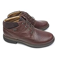 Clarks 153J Men's Waterproof Boots, Antred-Up, Gore-Tex, Lace-up, Genuine Leather, Plain Toe, Unstructured Un Tread Up GTX, DBR (Dark Brown Leather)