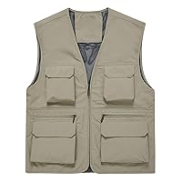 Cargo Vest Jacket for Men Quick Drying Waistcoat Outdoor Work Safari Fishing Travel Photo Multi-pocket Tooling Vest