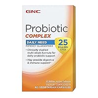 Probiotic Complex with- 25 Billion CFUs, 60 Capsules, Daily Probiotic Support