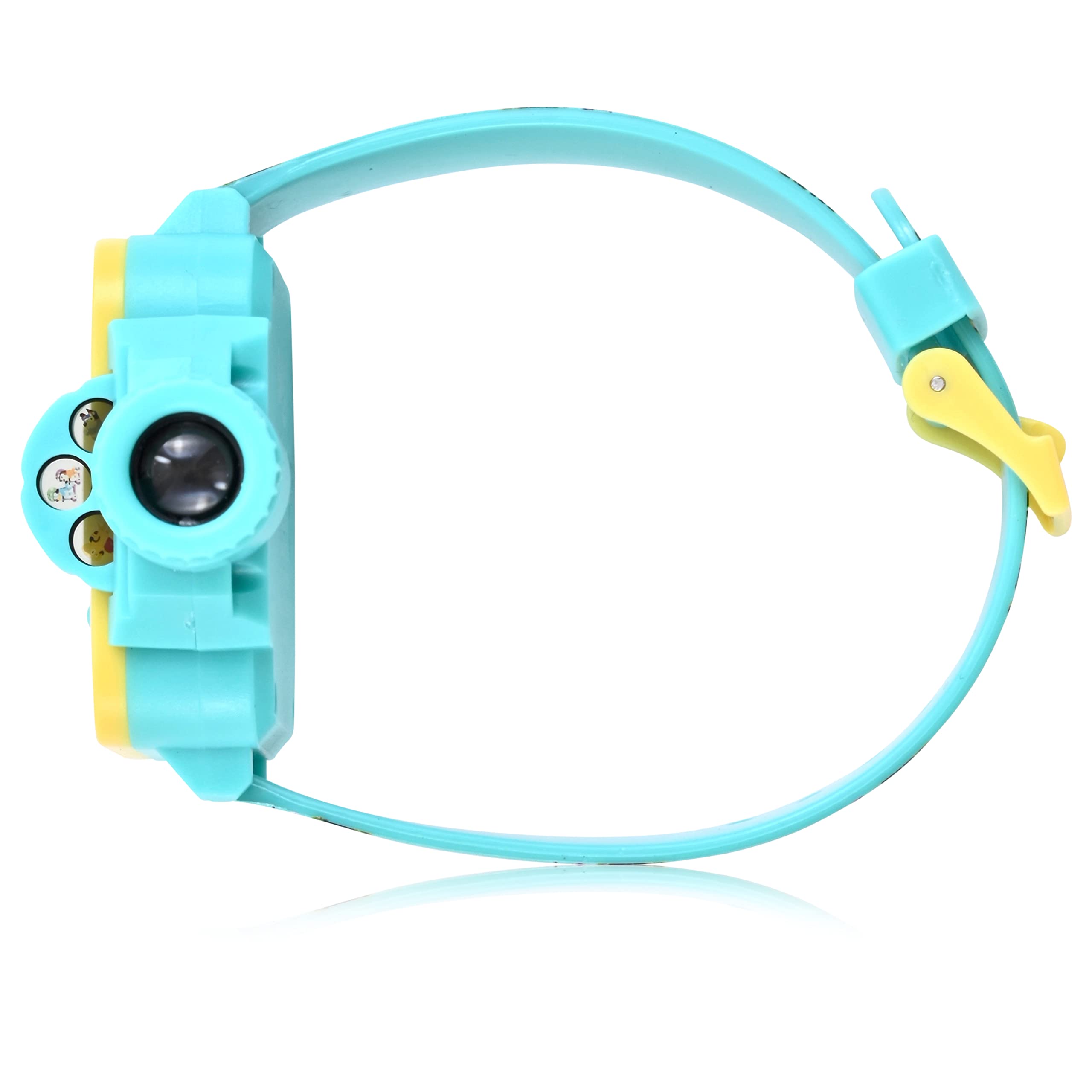 Accutime Bluey Kids Digital Watch - Side Projection Light with 6 Pictures, LCD Watch Display, Kids, Girls Or Boys Watch, Plastic Strap, in Green (Model: BLY4024AZ)