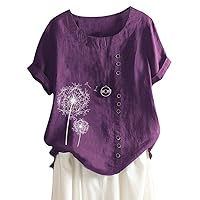 Blouses for Women Business Casual Short Sleeve Boho Casual Plain Tops