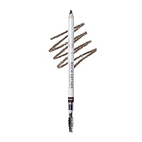 Brow Definer Pencil - Pomade & Powder Combo With Organic Castor Oil - Fills, Shapes Eyebrows - Waterproof - Brunette