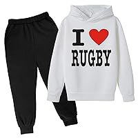 Kids Pullover Hoodie Sweatshirt And Sweatpants Set Tracksuit 2 Piece Outfits For Boys Jogging Athletic Sweatsuits