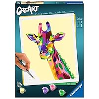 Ravensburger Funky Giraffe Paint by Numbers Kit for Adults - 28993 - Painting Arts and Crafts for Ages 12 and Up
